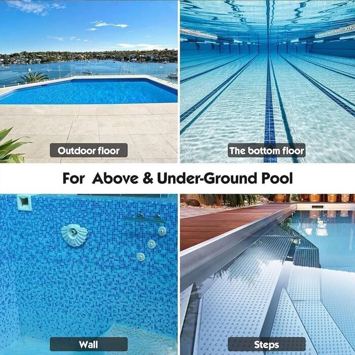 Pool-Reinigungsset Blau-Grau S - 187 cm teleskopierbar - 24% Rabatt