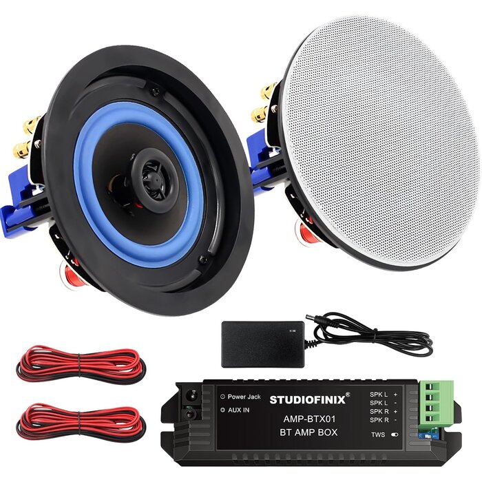 2er-Set 10,2 cm Deckenlautsprecher, 160W, Bluetooth, wasserdicht - 34% Rabatt