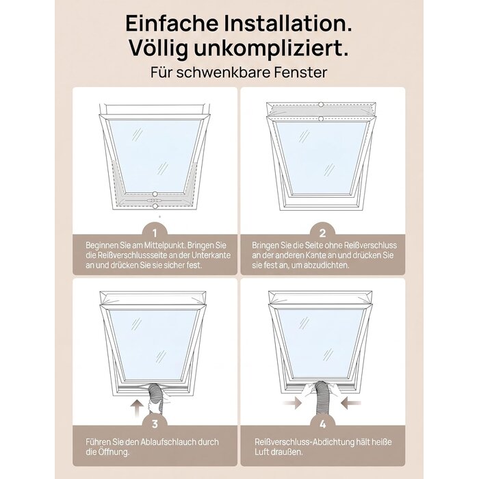 Fensterabdichtung für Klimageräte 400 cm - 30% Rabatt