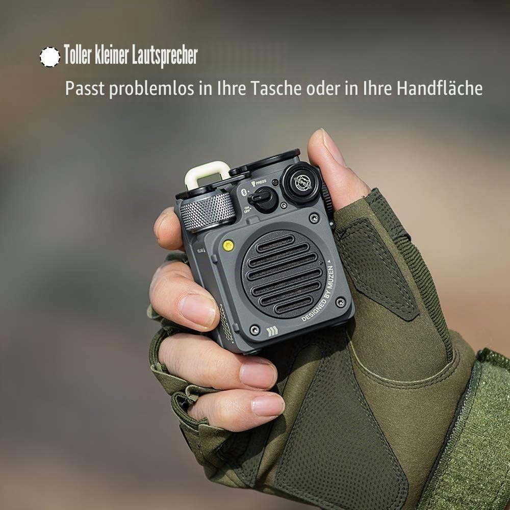 Tragbarer Bluetooth-Lautsprecher IPX5 mit Taschenlampe - 34% Rabatt