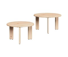 Vidaxl Couchtisch-Set 2-tlg. Massivholz Natur - 39% Rabatt