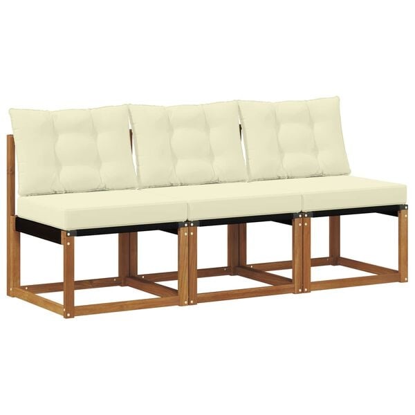 3-teiliges Lounge-Mittelsofa aus Akazienholz - 34% Rabatt