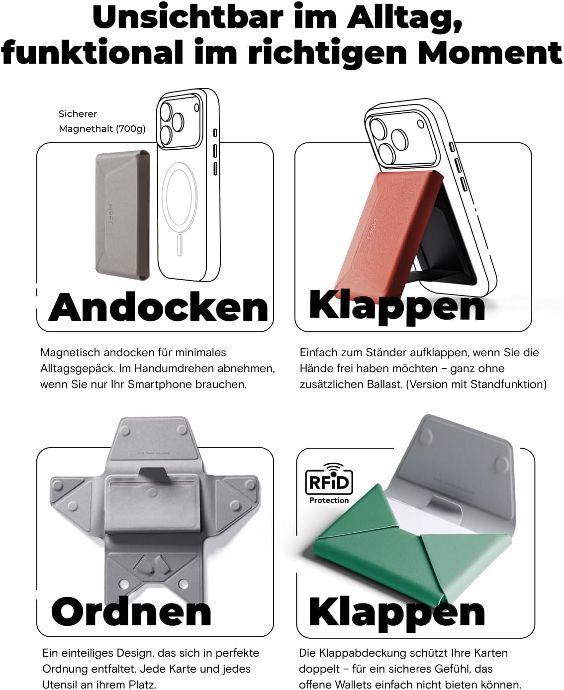 MagSafe Kartenhalter mit Ständer & RFID-Schutz - 33% Rabatt