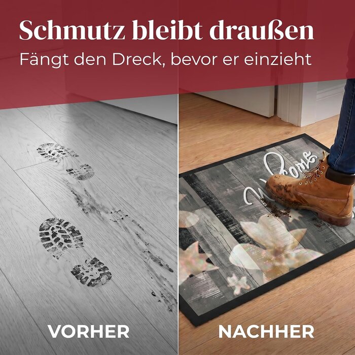Fußmatte Welcome 40x60 cm - Schmutzfangmatte rutschfest - 29% Rabatt