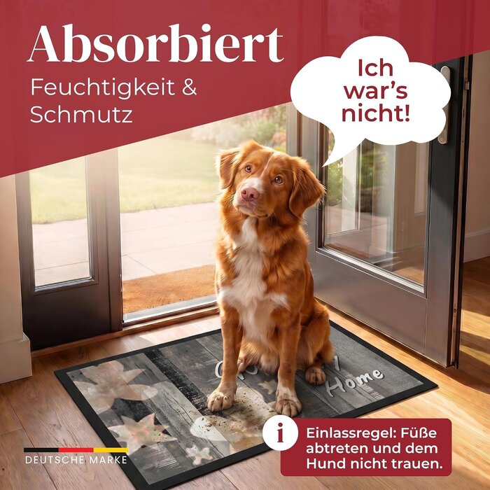 Fußmatte Welcome 40x60 cm - Schmutzfangmatte rutschfest - 29% Rabatt