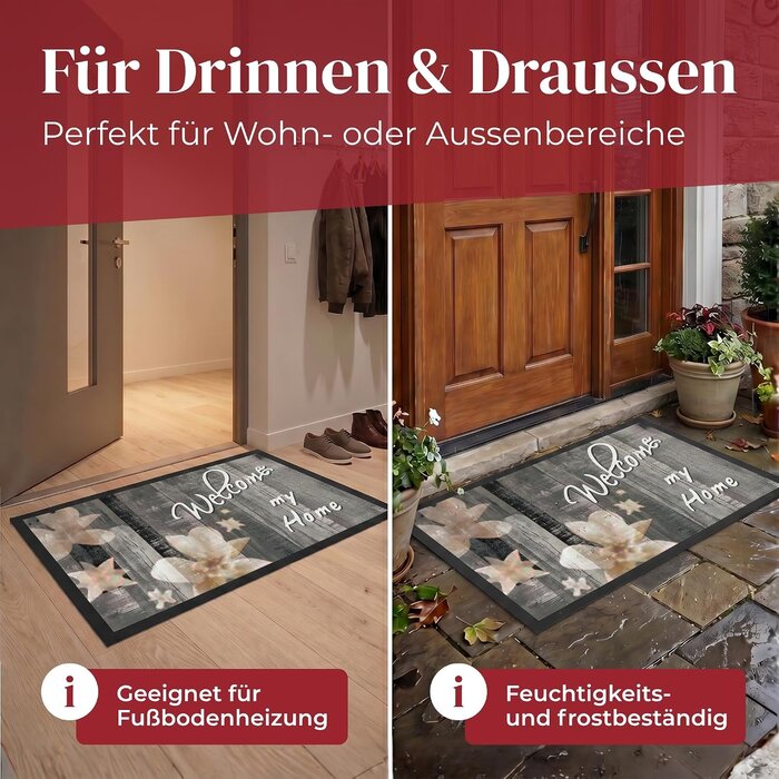 Fußmatte Welcome 40x60 cm - Schmutzfangmatte rutschfest - 29% Rabatt