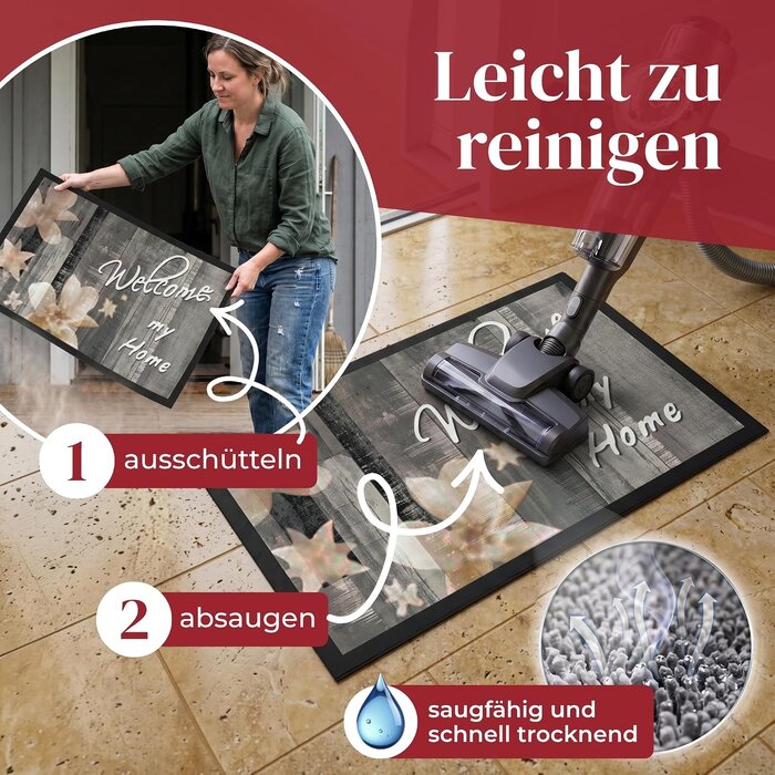 Fußmatte Welcome 40x60 cm - Schmutzfangmatte rutschfest - 29% Rabatt