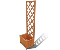 Vidaxl Pflanzkübel mit Rankgitter 40x30x135 cm Massivholz - 39% Rabatt