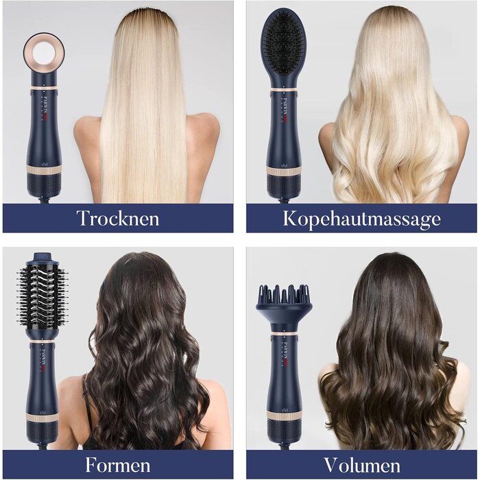 4-in-1 Warmluftbürste Set | Ionentechnologie | Blau | 34% Rabatt