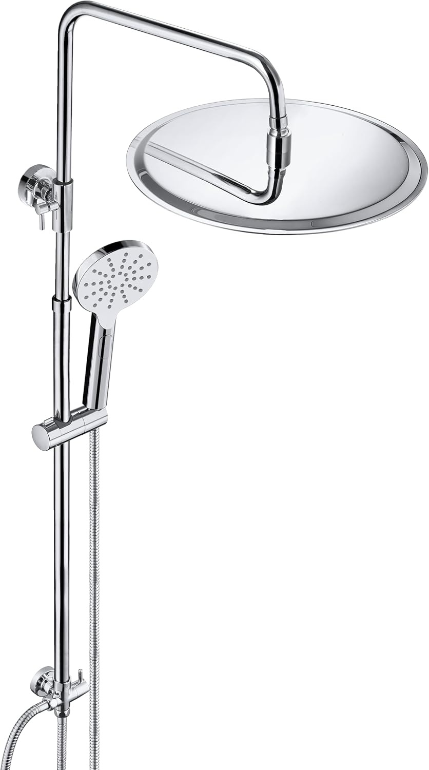 Duschsystem Edelstahl 20x20cm Regendusche höhenverstellbar - 33% Rabatt