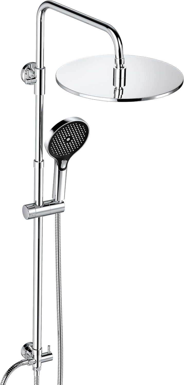 Duschsystem Edelstahl 20x20cm Regendusche höhenverstellbar - 33% Rabatt