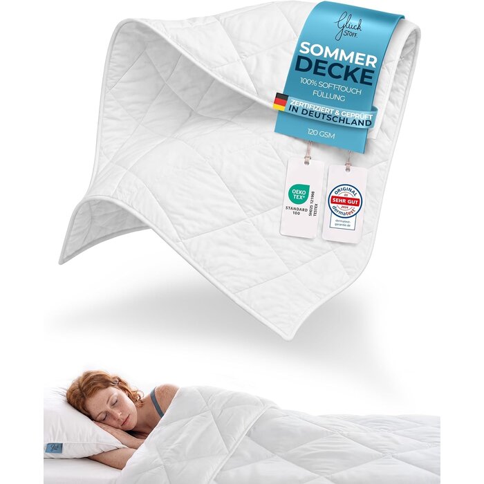 Leichte Sommerdecke 200x200 cm - Mikrofaser - 32% Rabatt