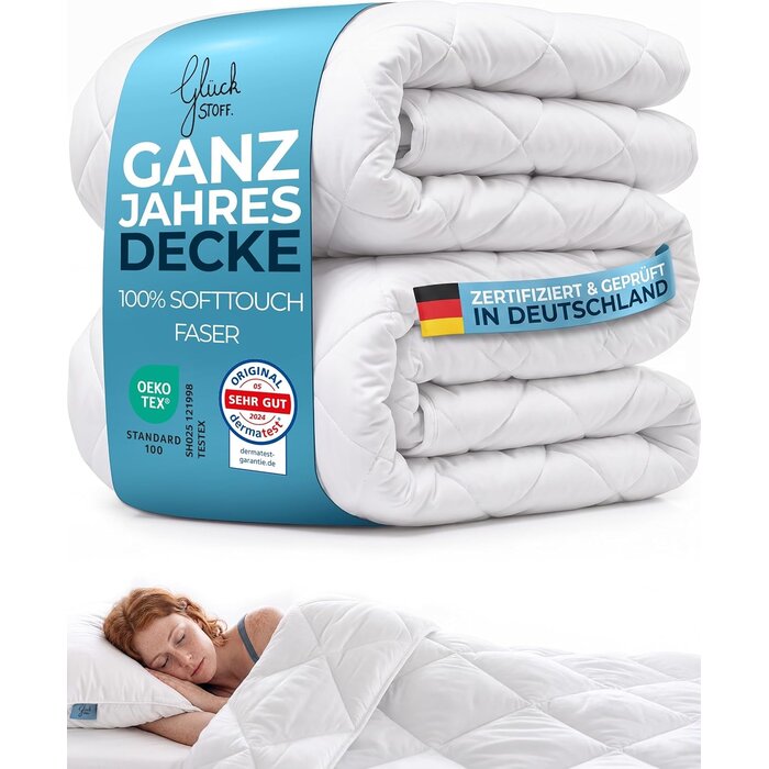 Leichte Sommerdecke 200x200 cm - Mikrofaser - 32% Rabatt