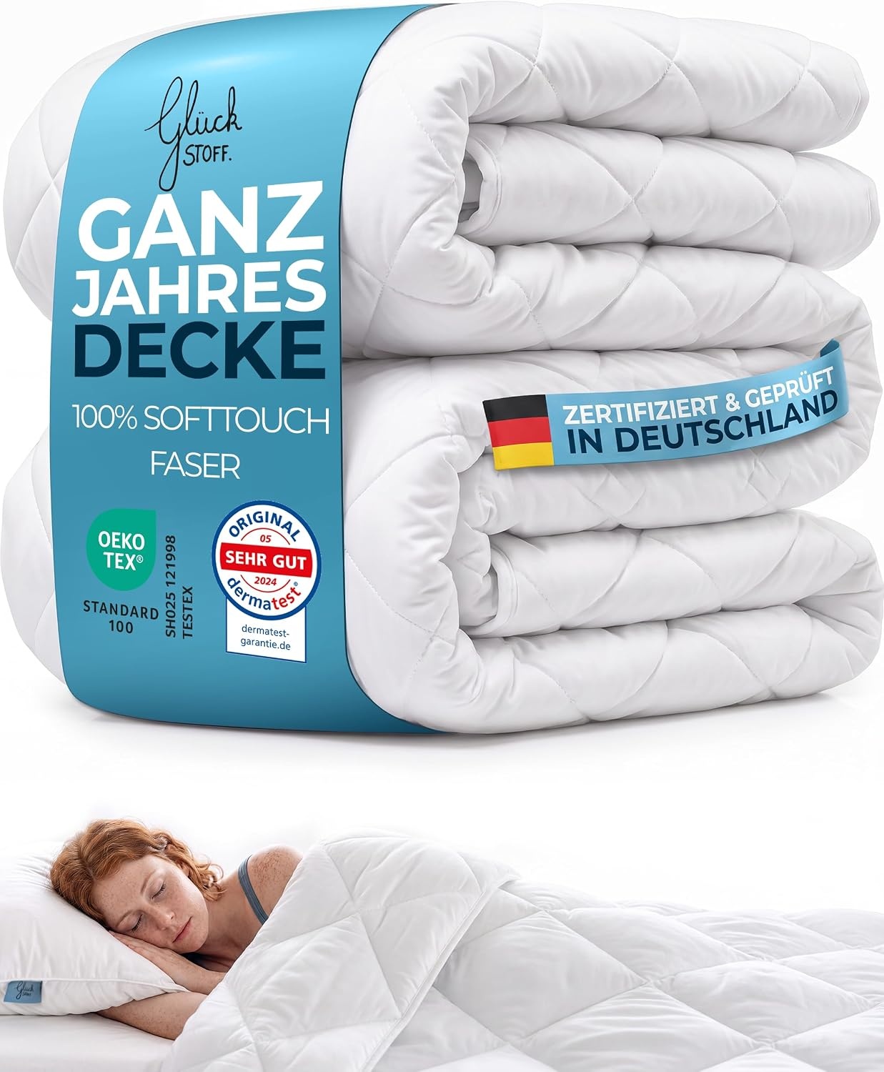 Leichte Sommerdecke 200x200 cm - Mikrofaser - 32% Rabatt