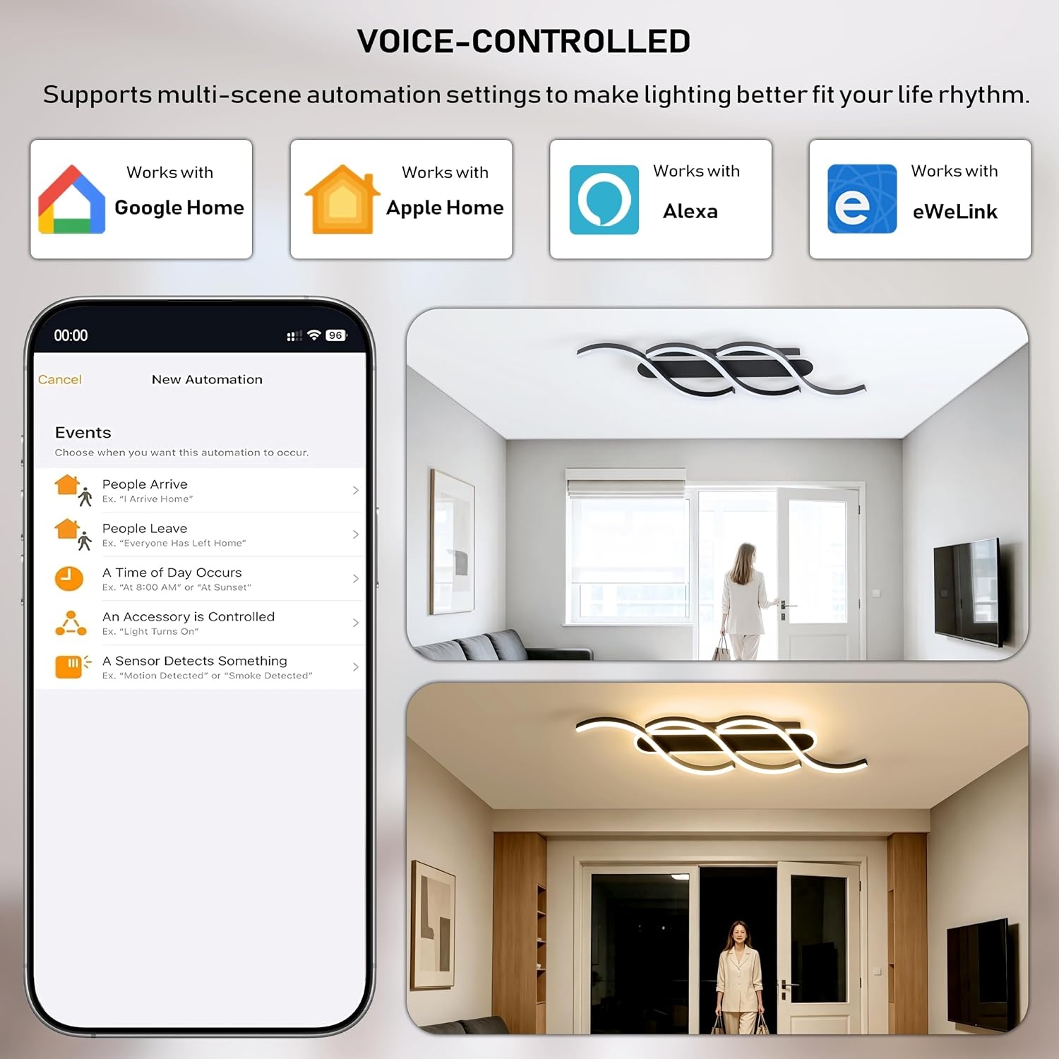 LED Deckenleuchte 79cm, Dimmbar & Smart - 34% Rabatt - Ausgepackt