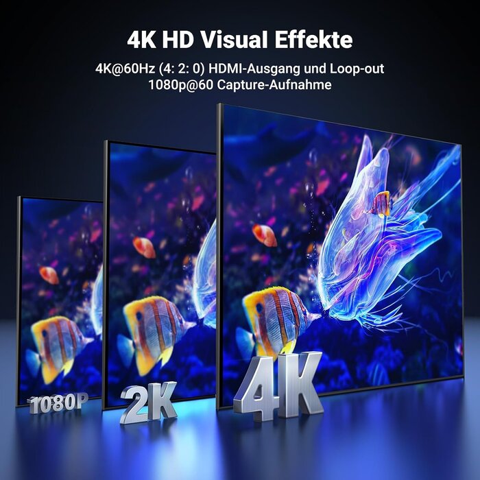Video Capture Card HDMI 4K 1080P Schwarz S - 31% Rabatt