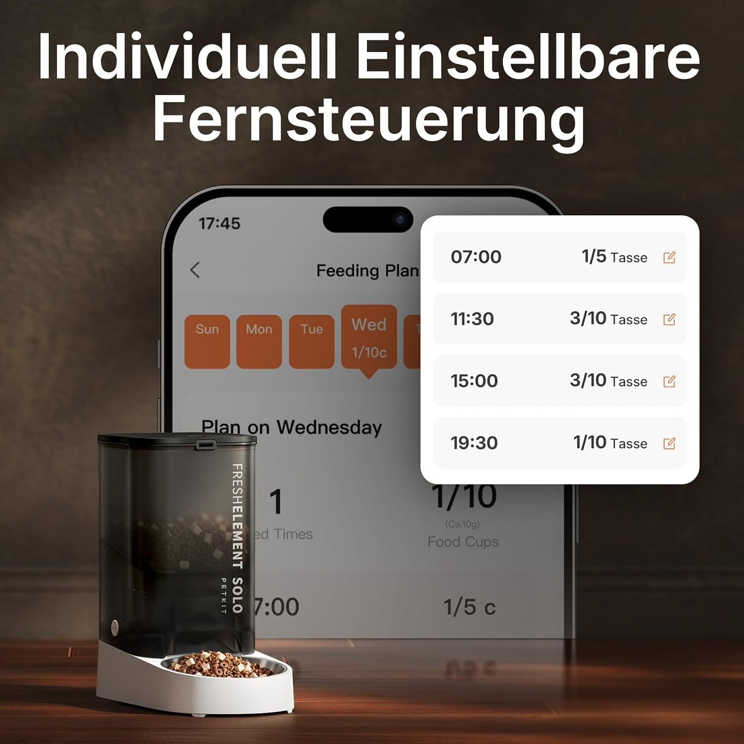 Intelligenter 3L Futterautomat für Haustiere - 33% Rabatt