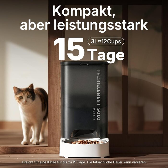 Intelligenter 3L Futterautomat für Haustiere - 33% Rabatt