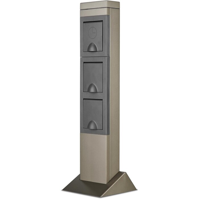 Garten-Steckdosensäule mit Timer 2-fach IP44 Edelstahl - 33% Rabatt