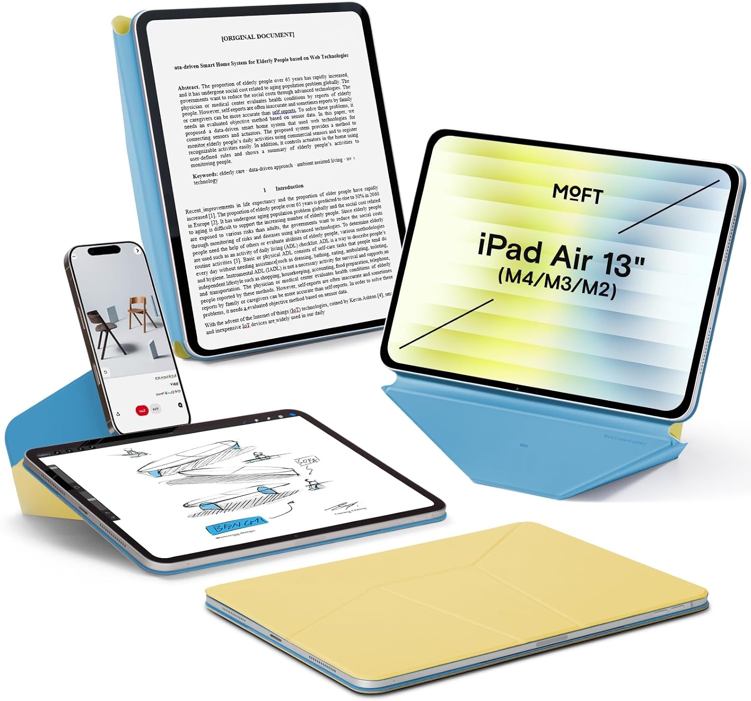 Magnetische Folio-Hülle für iPad Air 13 Zoll, Panna Cotta - 34% Rabatt