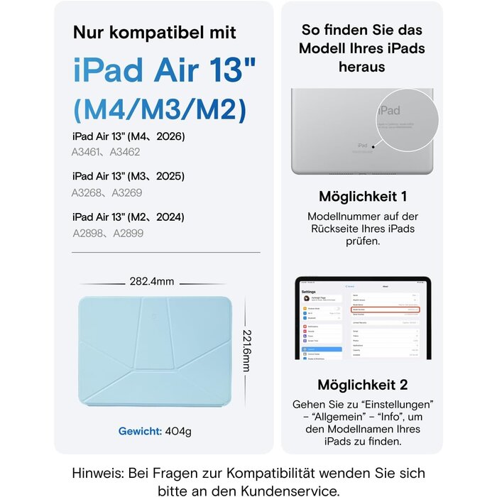 Magnetische Folio-Hülle für iPad Air 13 Zoll, Panna Cotta - 34% Rabatt