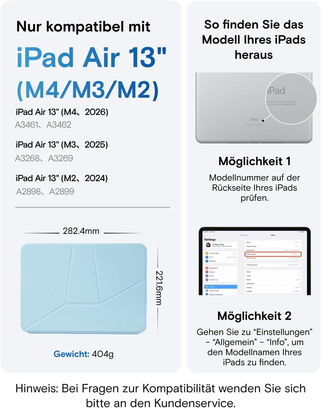 Magnetische Folio-Hülle für iPad Air 13 Zoll, Panna Cotta - 34% Rabatt