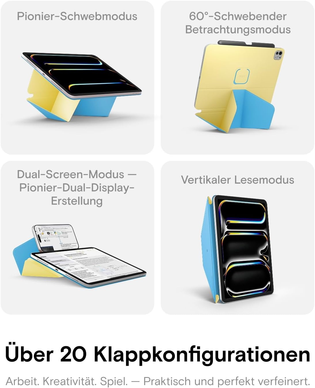 Magnetische Folio-Hülle für iPad Air 13 Zoll, Panna Cotta - 34% Rabatt