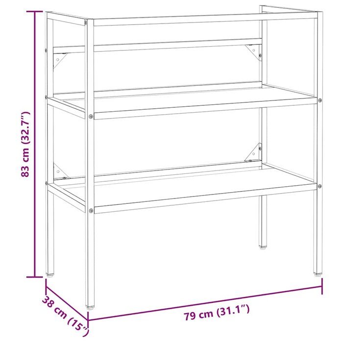 Waschtischgestell Weiß 79x38x83 cm - 34% Rabatt