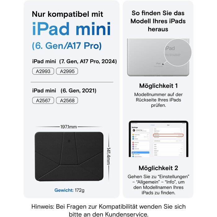 Folio-Schutzhülle für iPad mini 7 & 6 | 8,3 Zoll | Panna Cotta | 32% Rabatt
