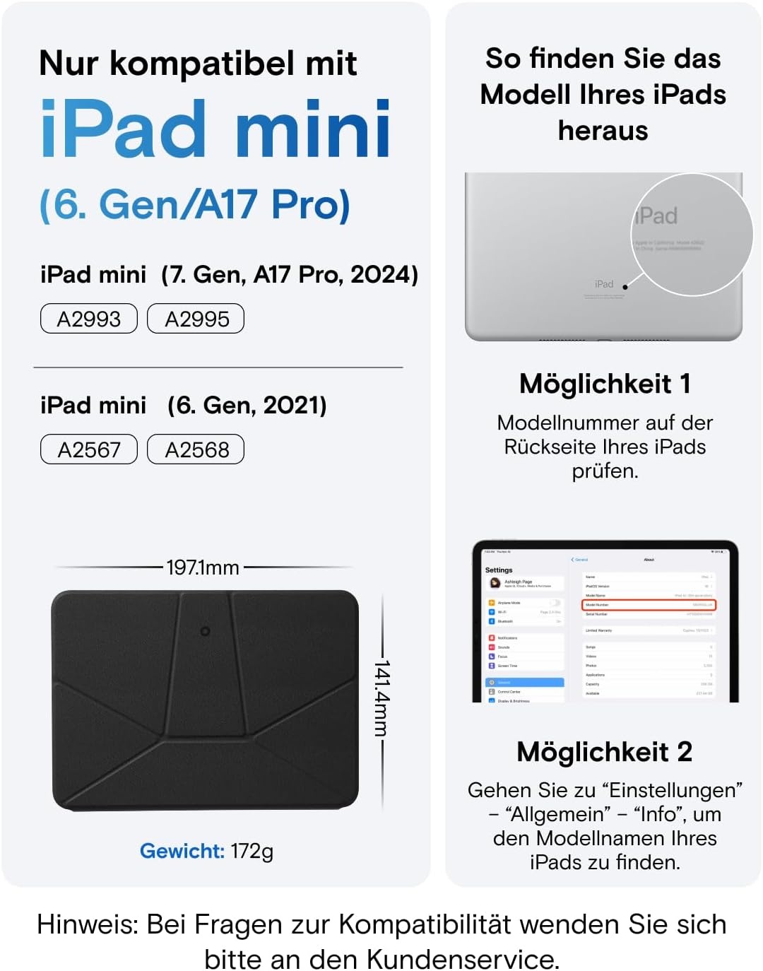 Folio-Schutzhülle für iPad mini 7 & 6 | 8,3 Zoll | Panna Cotta | 32% Rabatt