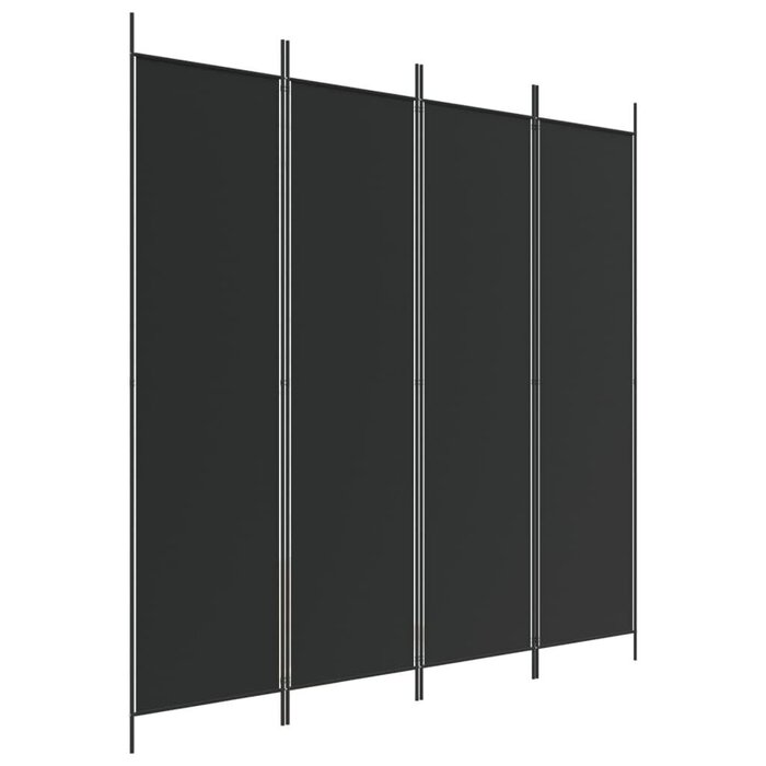 Raumteiler 4 Paneele 200x200 cm Schwarz - 32% Rabatt