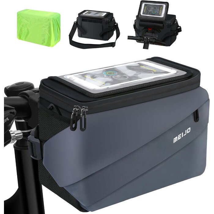 Wasserdichte Fahrrad-Lenkertasche S, Zwart, 5,2L - 31% Rabatt
