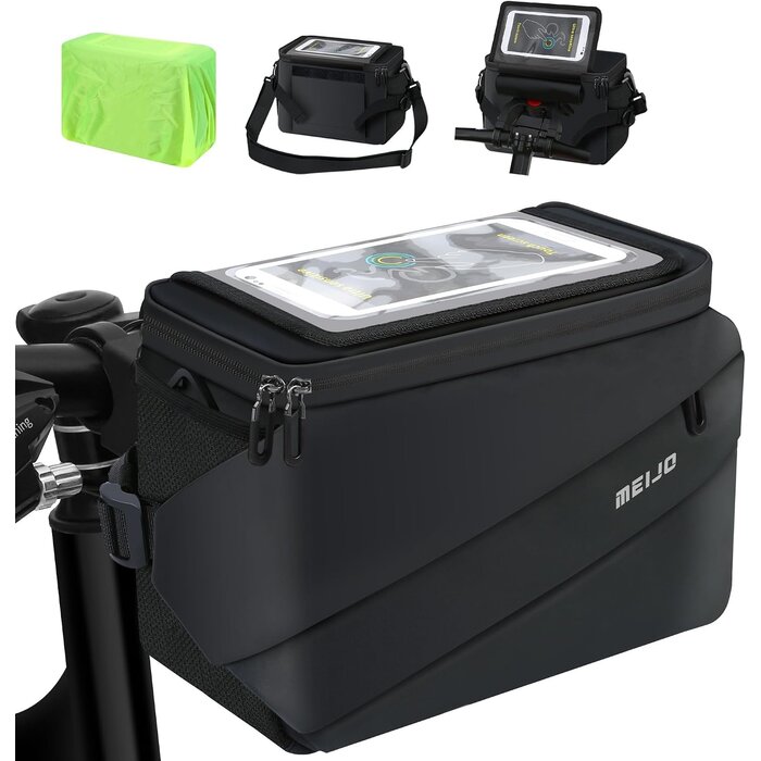 Wasserdichte Fahrrad-Lenkertasche S, Zwart, 5,2L - 31% Rabatt