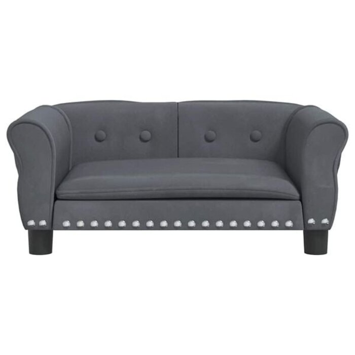 Hundesofa aus Samt, Dunkelgrau, 70x45x30 cm - 34% Rabatt