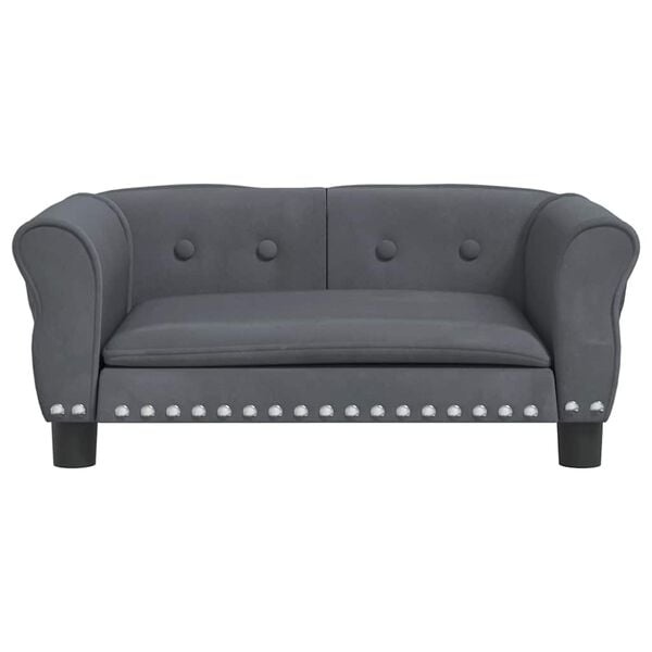 Hundesofa aus Samt, Dunkelgrau, 70x45x30 cm - 34% Rabatt