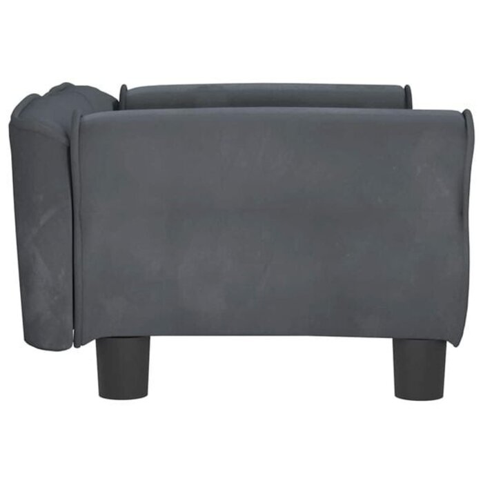 Hundesofa aus Samt, Dunkelgrau, 70x45x30 cm - 34% Rabatt