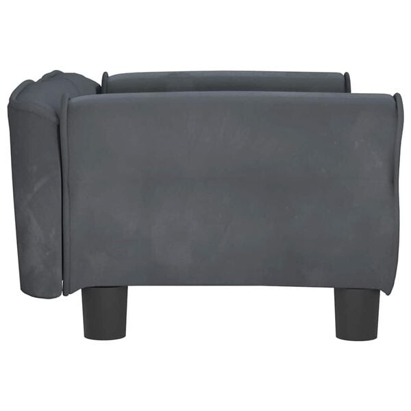 Hundesofa aus Samt, Dunkelgrau, 70x45x30 cm - 34% Rabatt