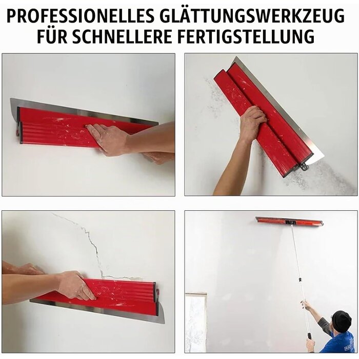 11-tlg. Profi-Spachtelset mit Teleskopstiel | 33% Rabatt | Edelstahlklingen