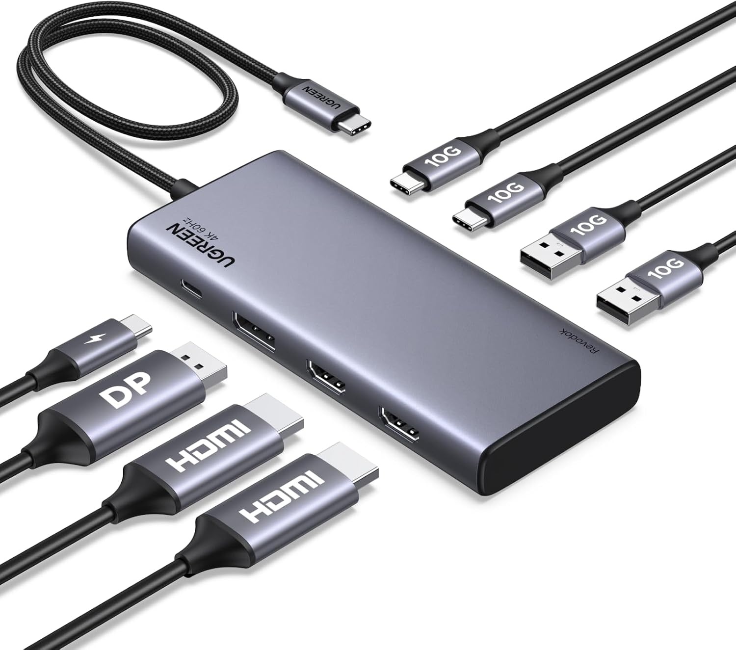 8-in-1 USB-C Dockingstation, Grau, Größe S - 27% Rabatt