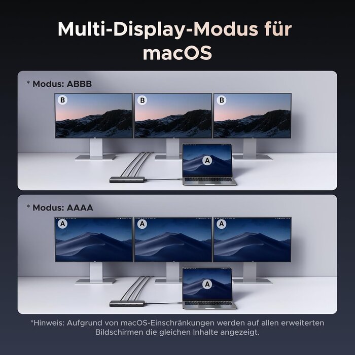 8-in-1 USB-C Dockingstation, Grau, Größe S - 27% Rabatt