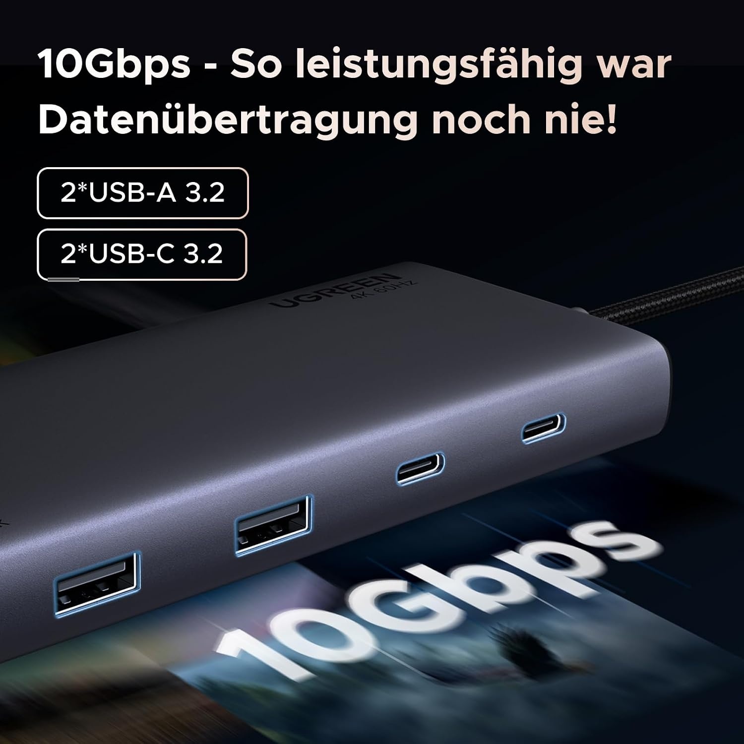 8-in-1 USB-C Dockingstation, Grau, Größe S - 27% Rabatt