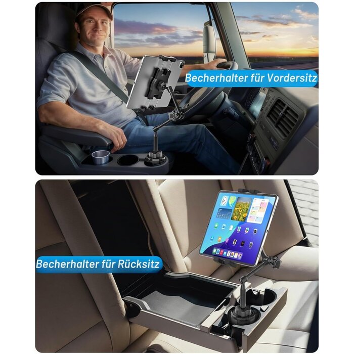 Tablet-Halterung für Getränkehalter, 360° drehbar - 33% Rabatt
