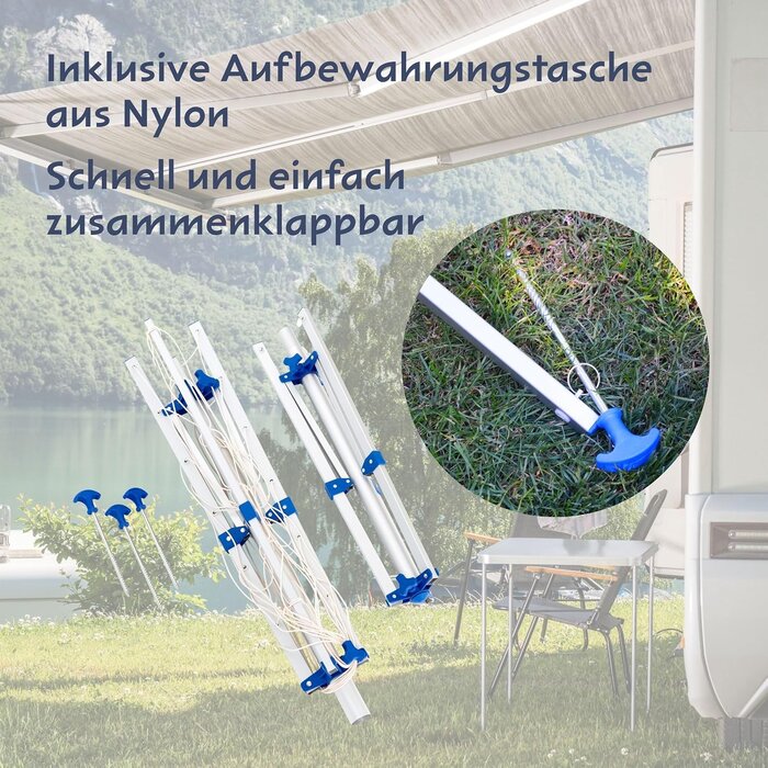 Mobile Camping-Wäschespinne 16m - 33% Rabatt - Ultraleicht & Klappbar