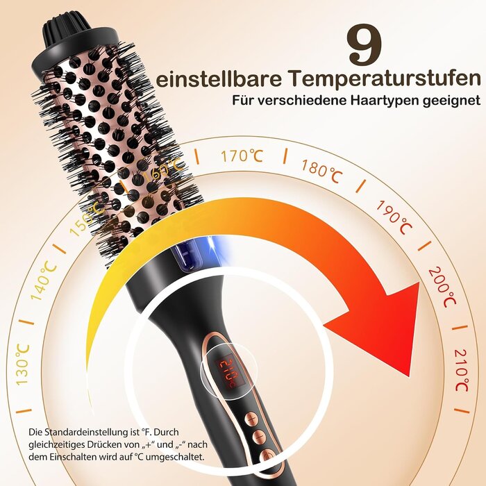 Ionen-Thermobürste 2-in-1 Glätteisen & Lockenstab - 31% Rabatt