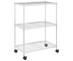 Vidaxl Rollregal 3-stöckig, 150 kg belastbar, Chromoptik - 39% Rabatt