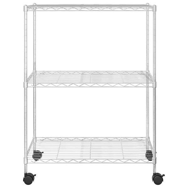 Rollregal 3-stöckig 150 kg 60x35x81 cm Chrom - 33% Rabatt