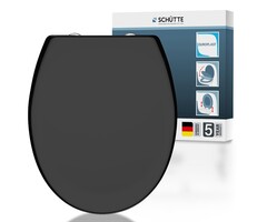 WC-Sitz Duroplast Oval Schwarz mit Absenkautomatik - 38% Rabatt