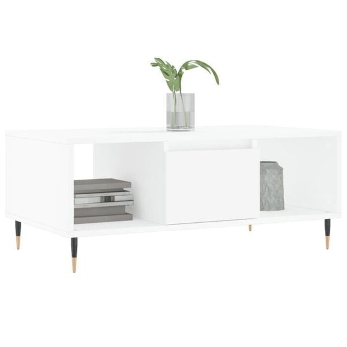 Moderner Couchtisch Weiß 90x50 cm - 33% Rabatt