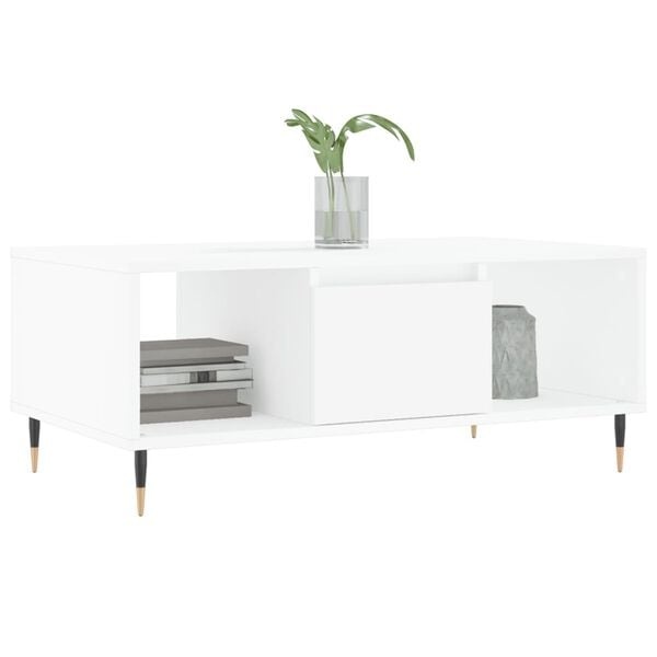 Moderner Couchtisch Weiß 90x50 cm - 33% Rabatt