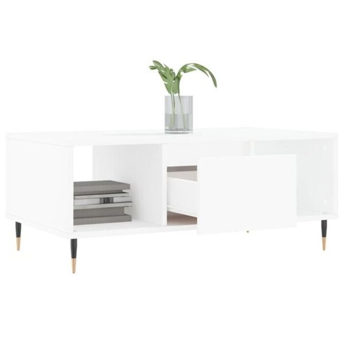 Moderner Couchtisch Weiß 90x50 cm - 33% Rabatt